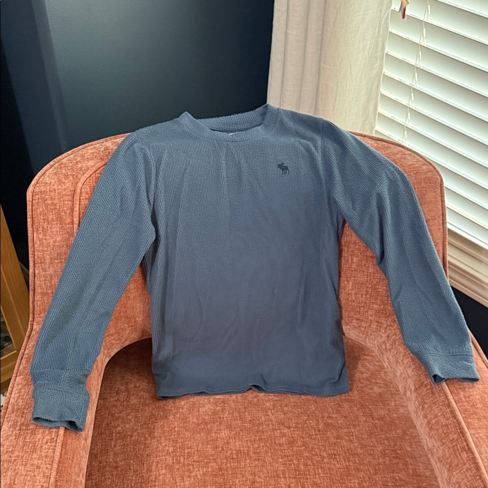 SUPER Soft Dusty Blue Abercrombie Kids Long Sleeve shirt Sz 11/12 • worn twice!